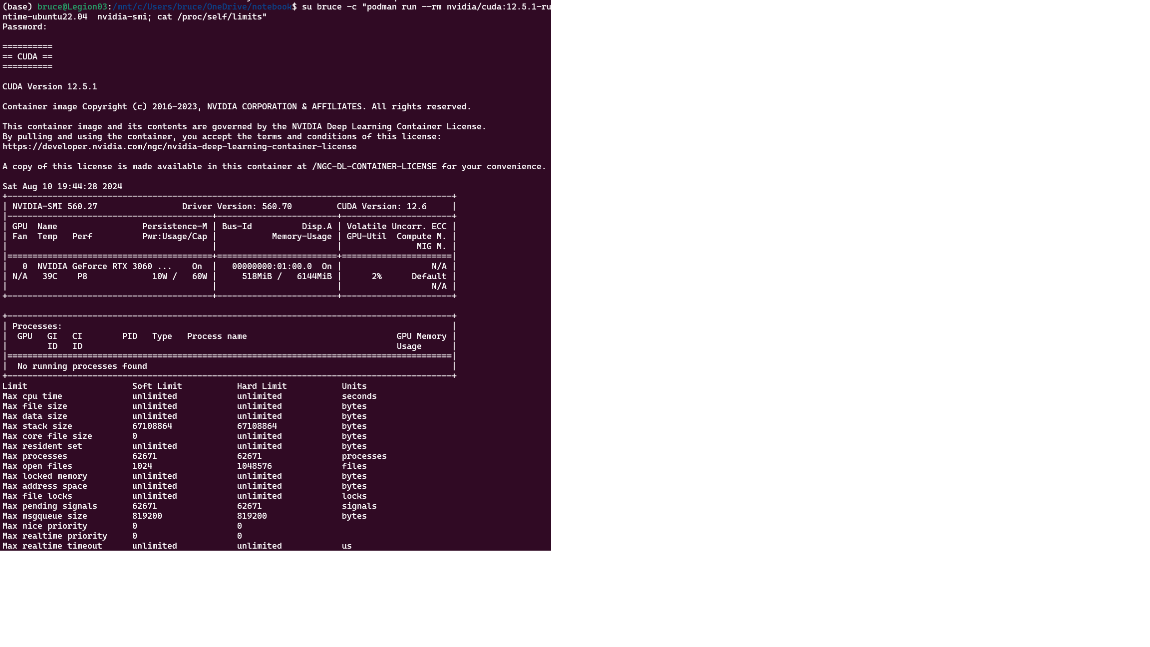 podman runs cuda