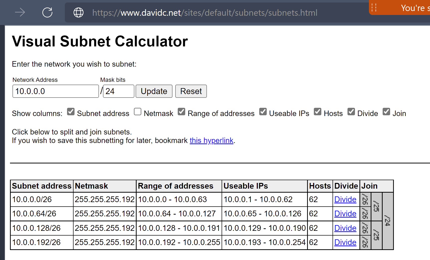 subnet calculator